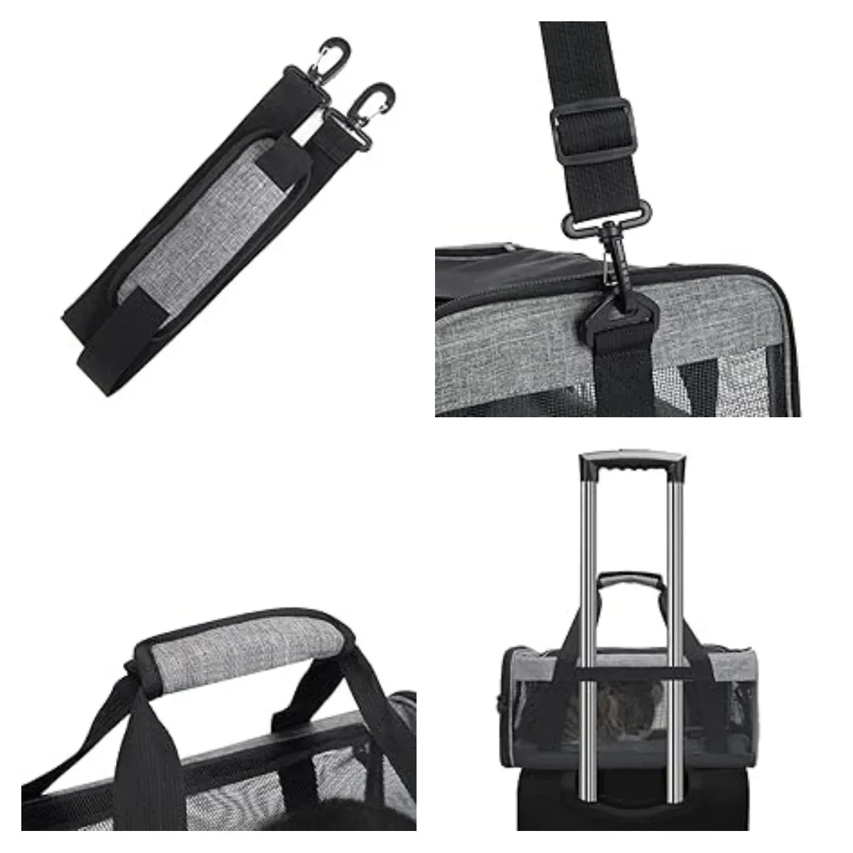 Dog Cat Carrier Bag Soft Side Travel Carriers TSA Airline Approved Transport Medium Size Pet Moving Backpack Bag Accessories