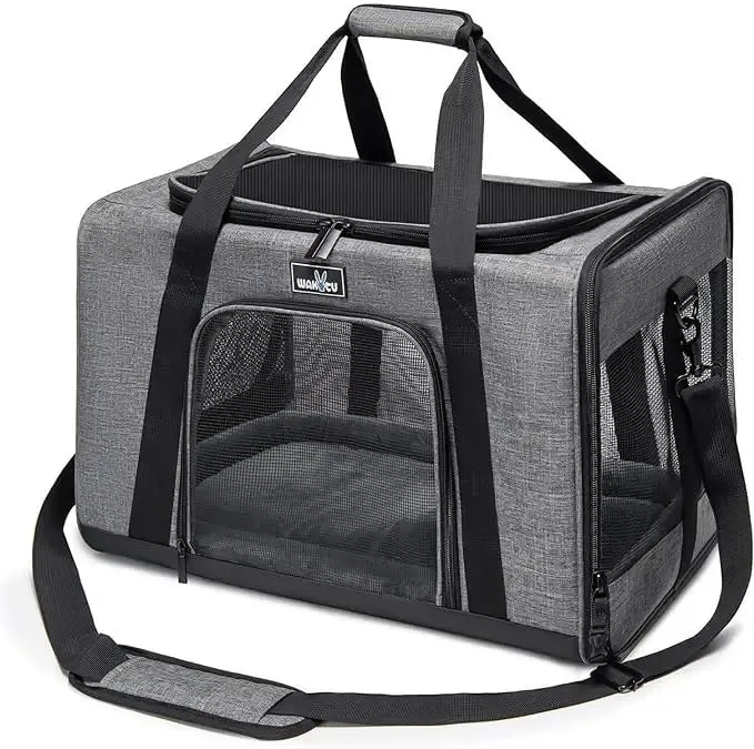 Dog Cat Carrier Bag Soft Side Travel Carriers TSA Airline Approved Transport Medium Size Pet Moving Backpack Bag Accessories