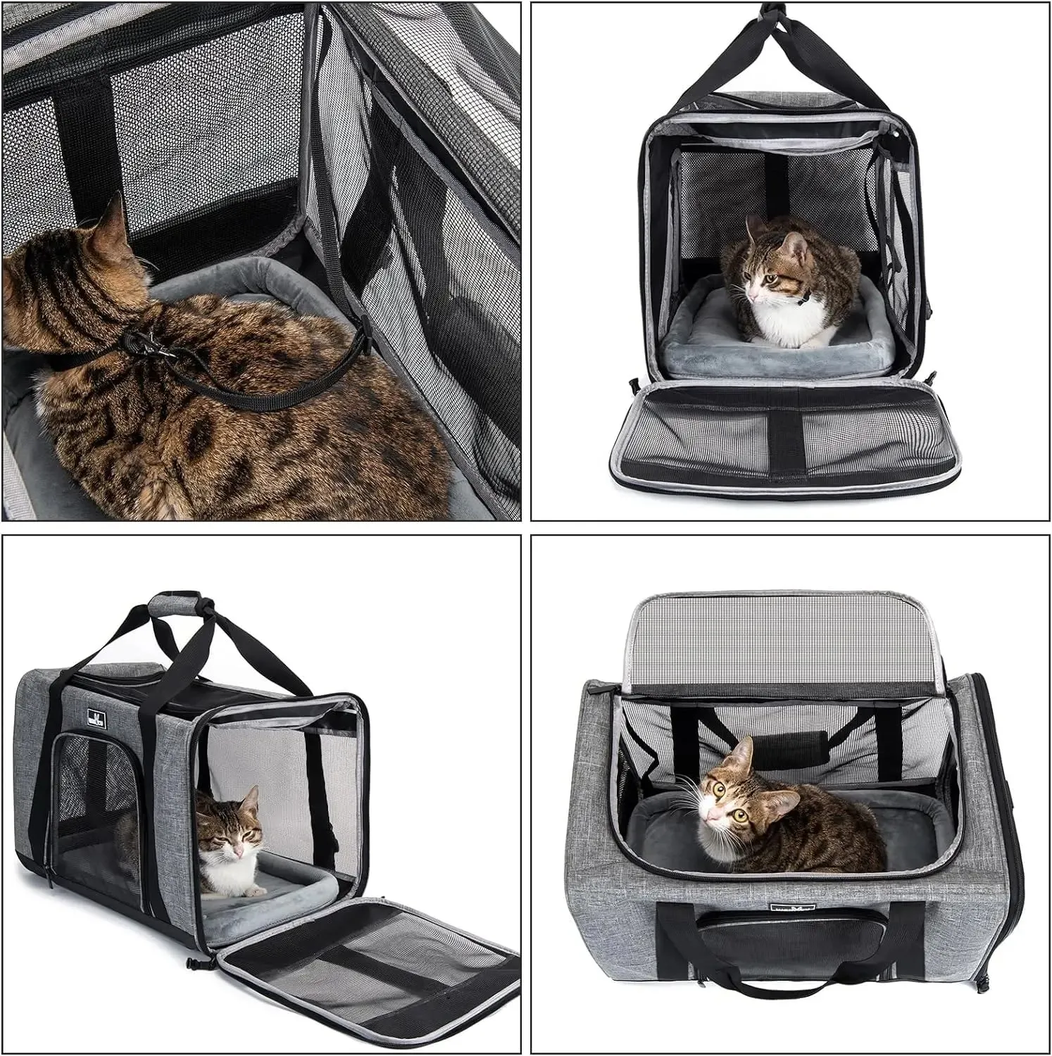 Dog Cat Carrier Bag Soft Side Travel Carriers TSA Airline Approved Transport Medium Size Pet Moving Backpack Bag Accessories