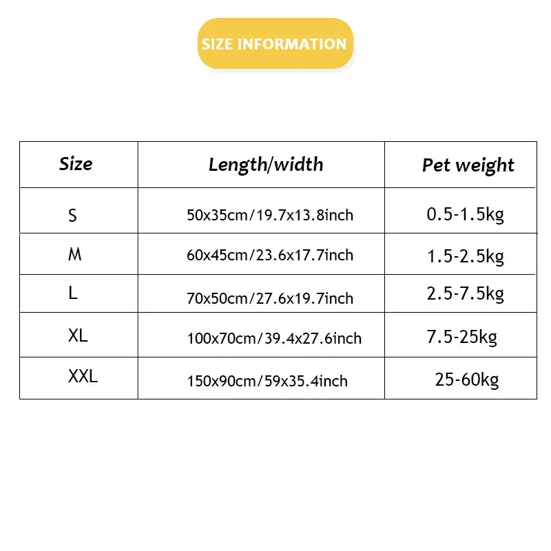 Dog Urine Pads Washable Reusable Anti Slip Pet Pee Pad Puppy Training Pad Pet Bed Urine Mat for Car Seat Cover Pet Supplies