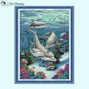 Dolphin Marine Animal Patterns - Cross Stitch Kits