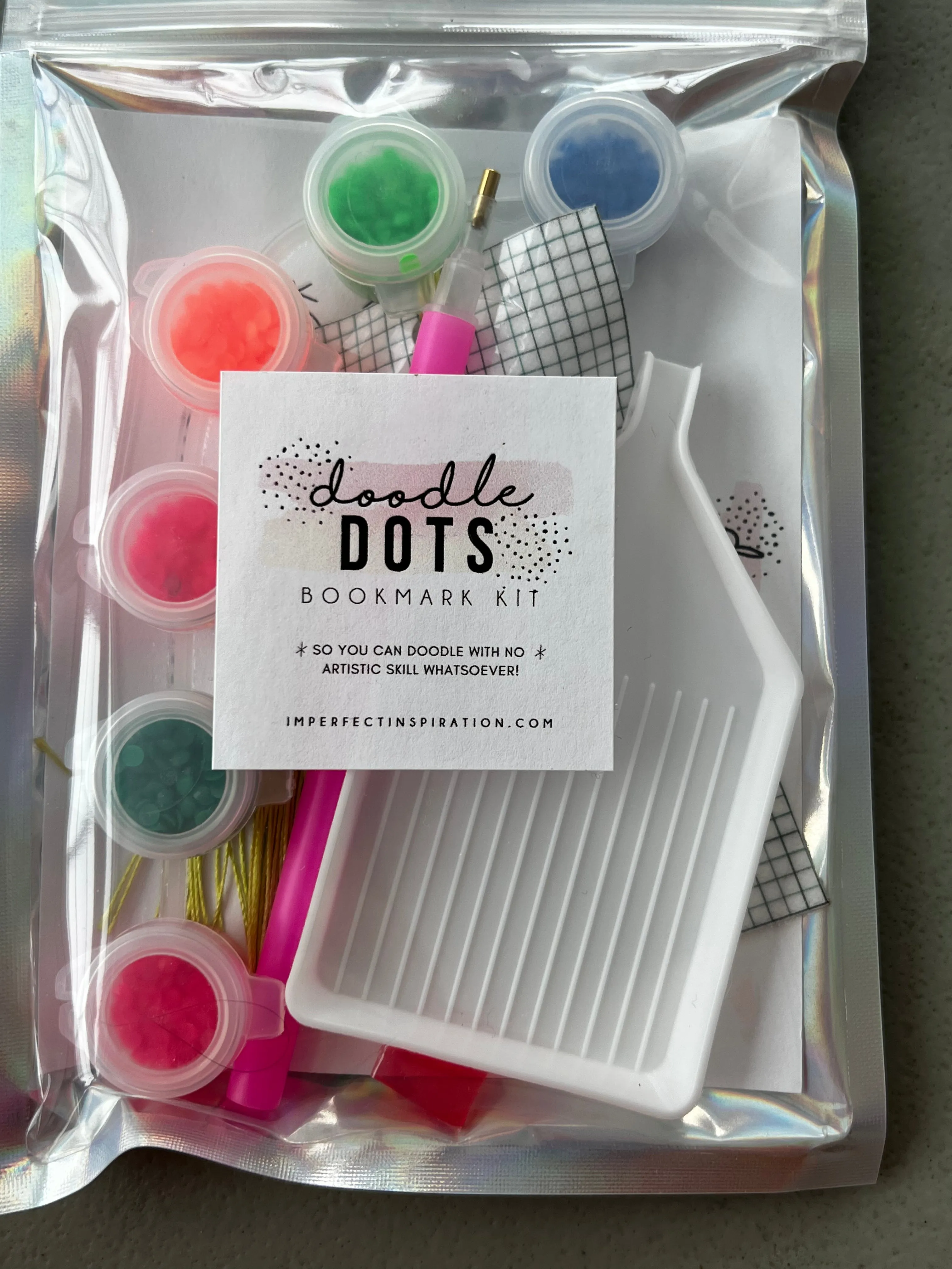 Doodle Dots Diamond Painting Bookmark Kit