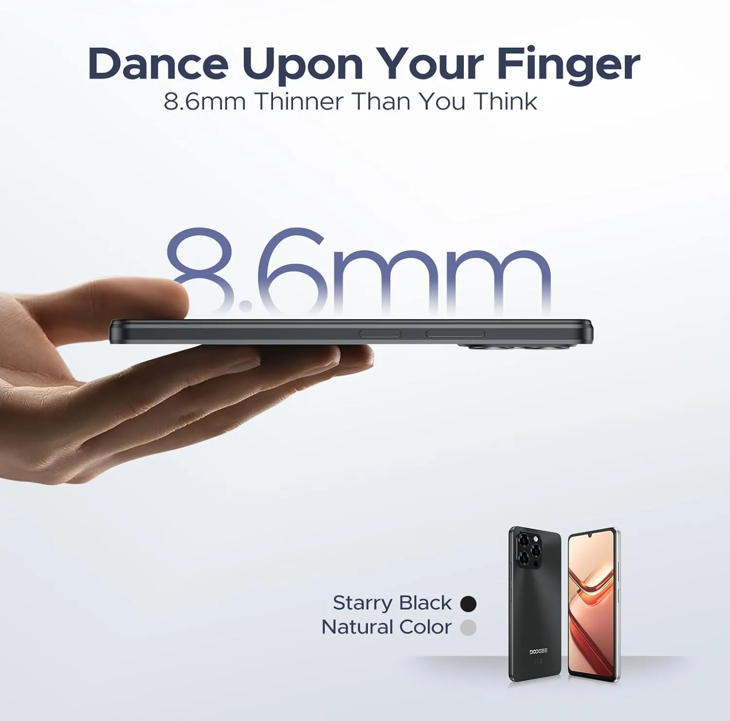 DOOGEE Note 58 Unlocked Cell Phone,Android 15 Smartphone with 32GB 128GB/2TB TF Expand,6250mAh Battery, 6.75"HD  90Hz Cellphone,4G Dual SIM Mobile Smart Phones, Widevine L1/NFC/OTG/Face Unlock,Natural