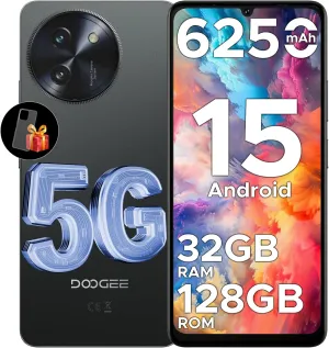 DOOGEE Note 59 5G Android 15 Unlocked Cell Phone,32GB 128GB/TF 2TB Android Phone,6250mAh Battery,6.75" HD 120Hz Smartphone,16MP 8MP,5G Dual SIM Cellphone,NFC/Face Unlock/GPS/OTG/Widevine L1