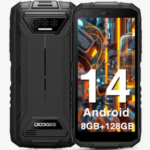 DOOGEE S41 Plus Rugged Smartphone 2024,6300mAh Battery,8GB 128GB/TF 1TB,Android 14 Smartphone,Octa Core,IP68 Waterproof Phone,13MP AI Main Camera Rugged Phone,5.5" IPS HD  Display,Face Unlock,OTG/NFC