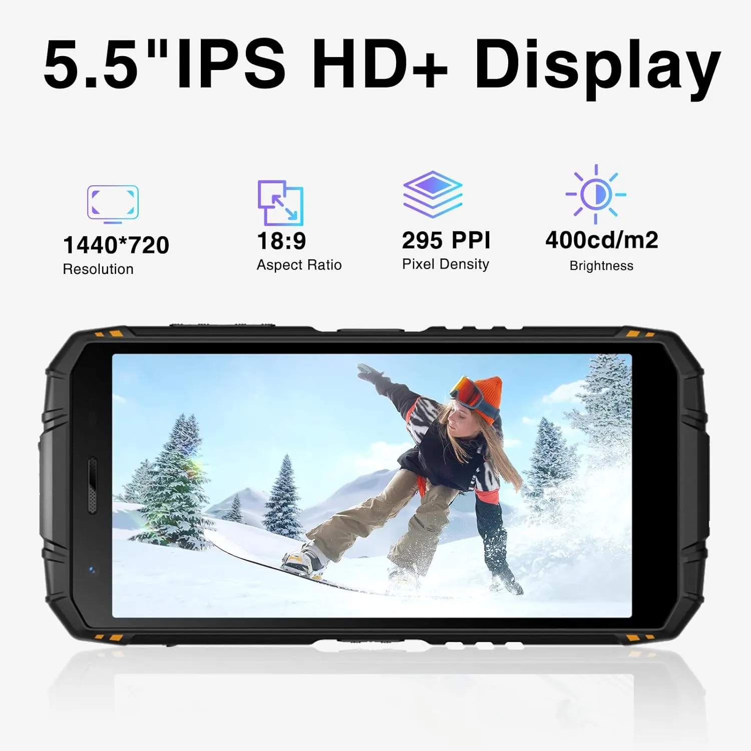 DOOGEE S41 Plus Rugged Smartphone 2024,6300mAh Battery,8GB 128GB/TF 1TB,Android 14 Smartphone,Octa Core,IP68 Waterproof Phone,13MP AI Main Camera Rugged Phone,5.5" IPS HD  Display,Face Unlock,OTG/NFC
