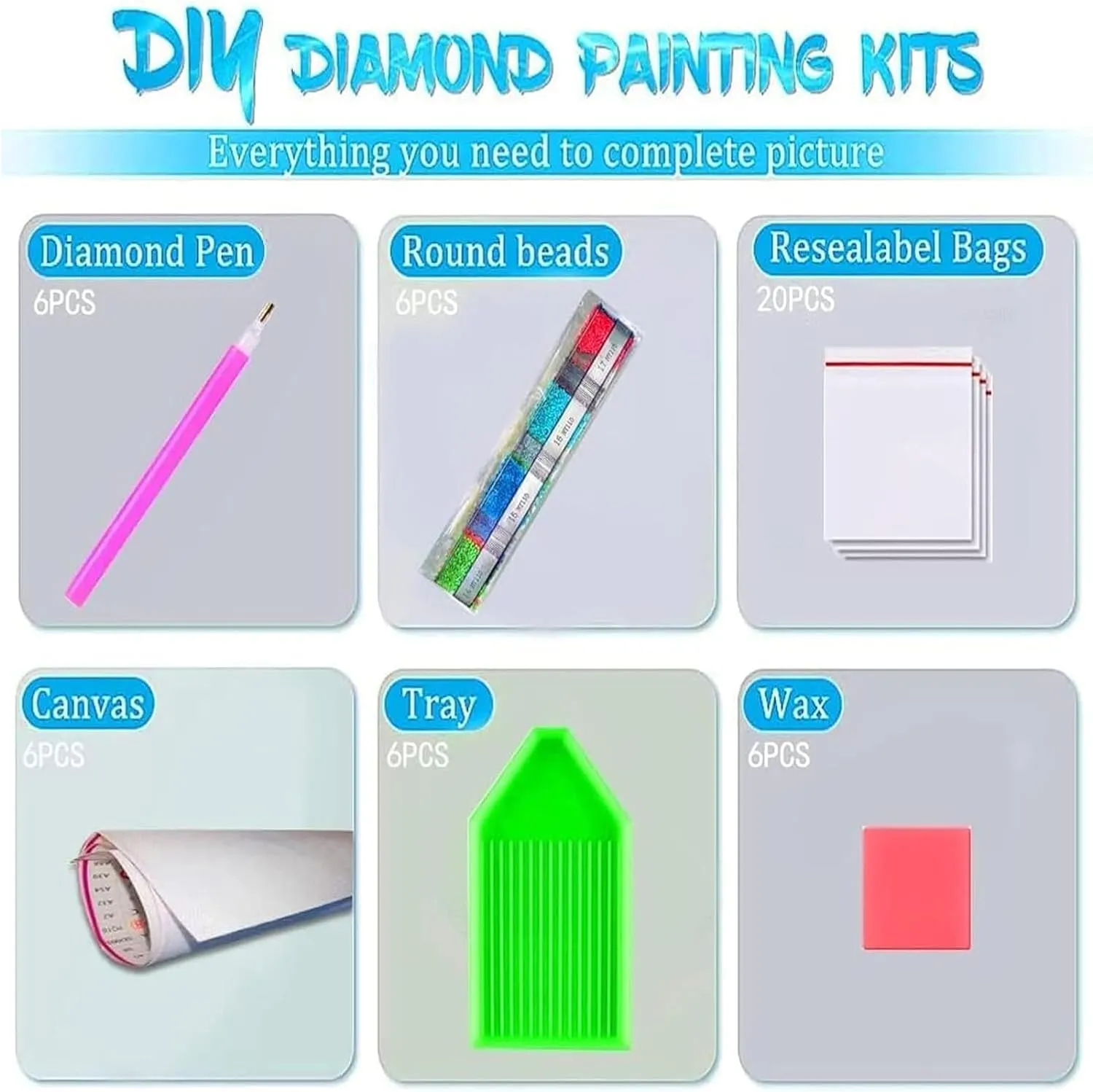 DOTSOPS Diamond Painting Kits Art Adults Painting Kit Crafts DIY 5D Diamond Art Packs Kits Full for Adults Beginner Home Wall Decoration Gift 11.8x15.7 Inches (6 Pack Landscape Abstract)