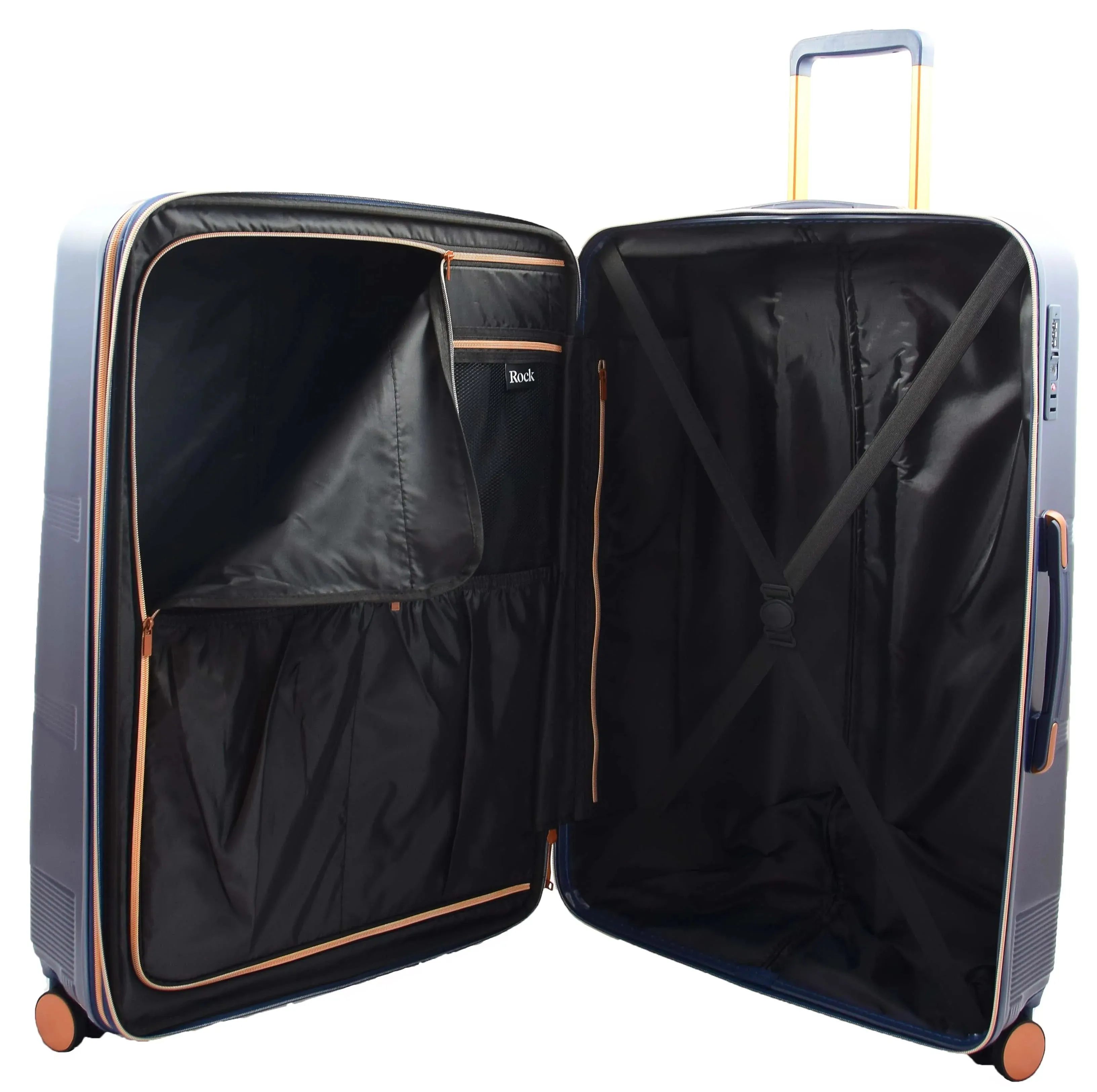 DR513 Expandable Travel Luggage With 8 Wheels Navy