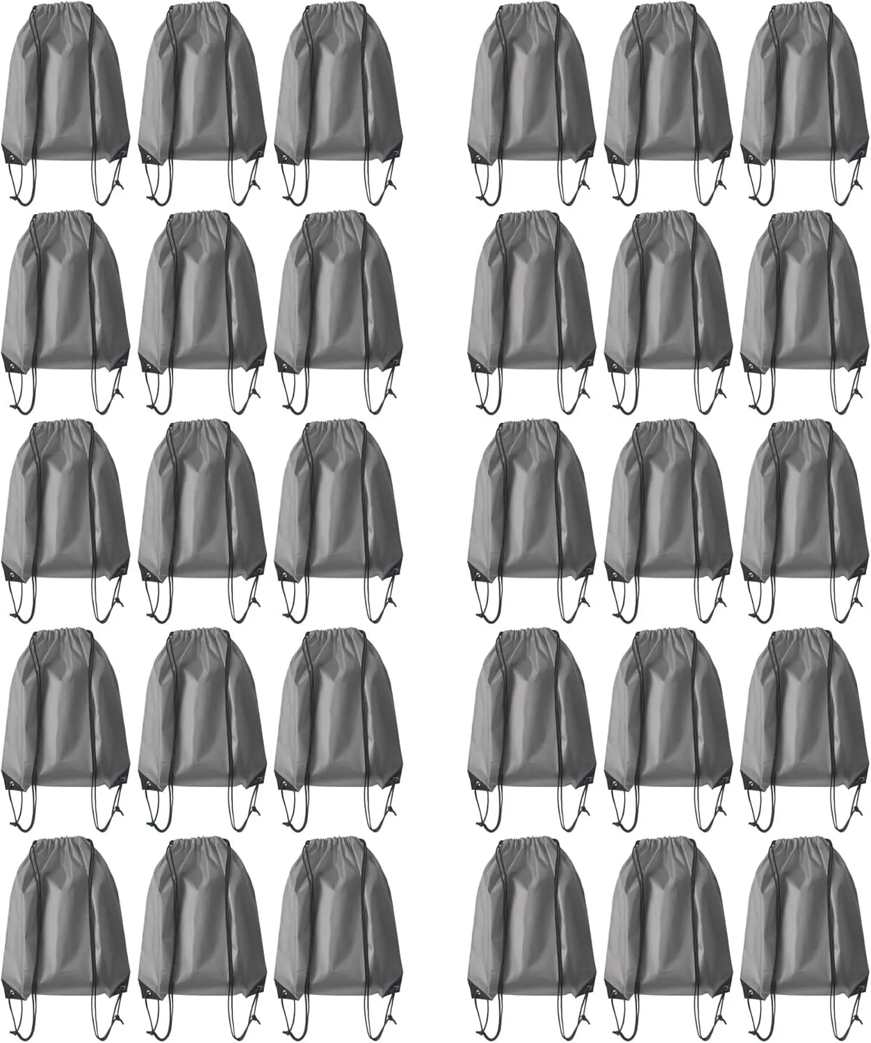 Drawstring Backpack Bulk 30Pcs Draw String Backpack Bags DIY Gym Sports Traveling Yoga Cinch Bag Sackpack Drawstring (grey)