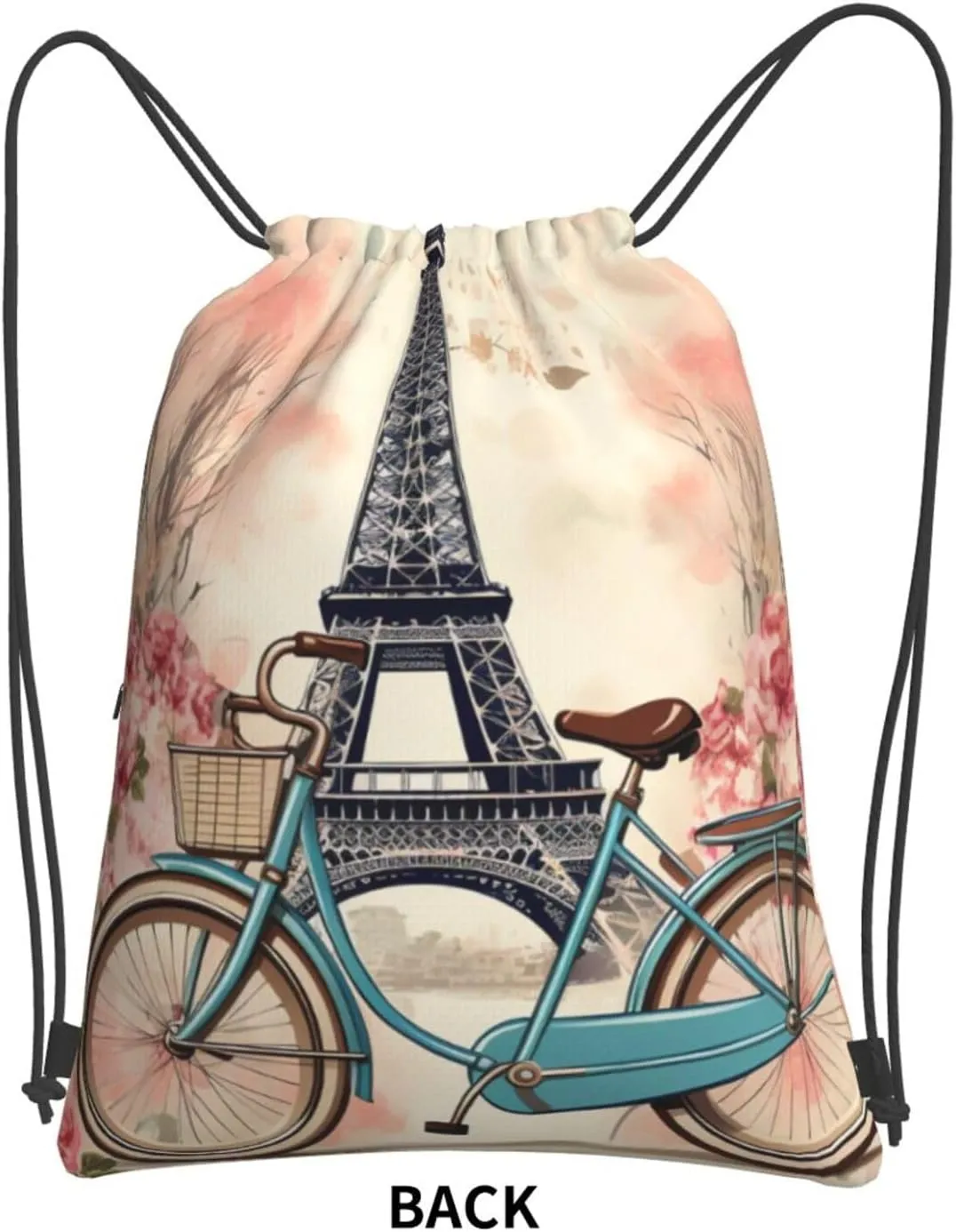 Drawstring Bag Gym Sack Drawstring Backpack Sport Gym Sack Cinch Bag Evening in Vancouver Sport Bags for Travel, Bike and Flower, One Size