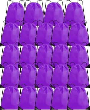Drawstring Bags Drawstring Backpack String Bags Cinch Bag Gym Bag Drawstring Draw String Bags Pack Bulk Sackpack for Women,Men (Purple,24pcs)