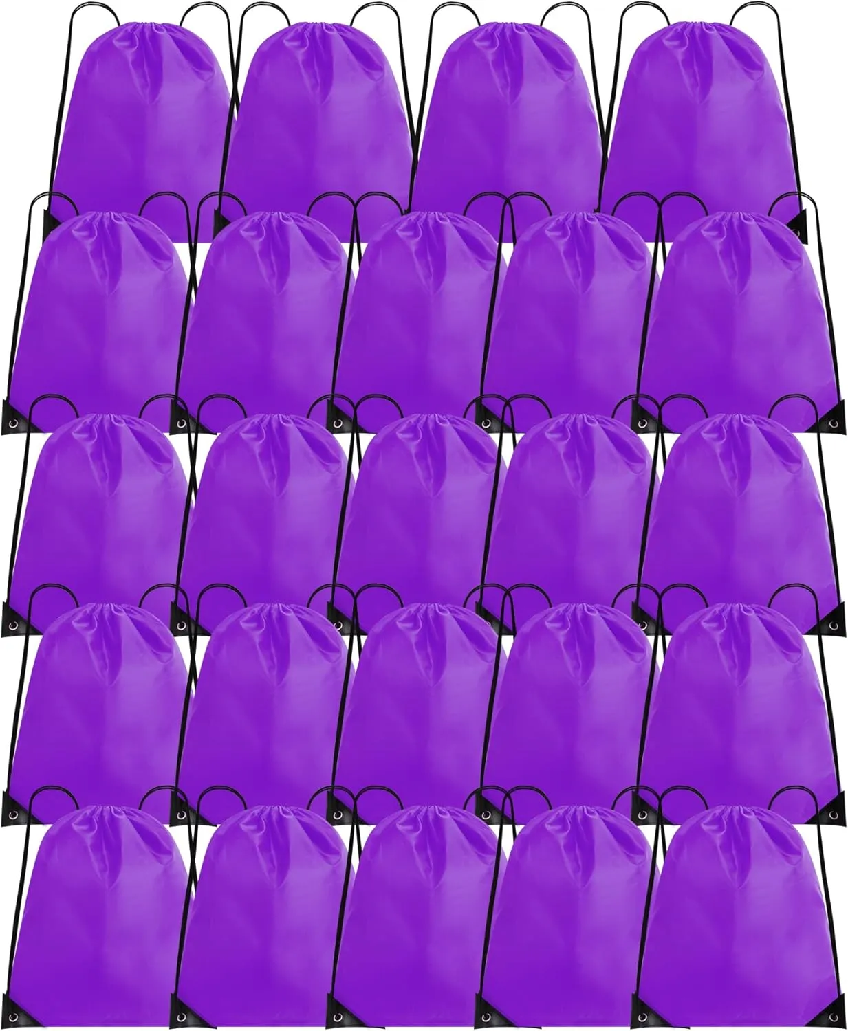 Drawstring Bags Drawstring Backpack String Bags Cinch Bag Gym Bag Drawstring Draw String Bags Pack Bulk Sackpack for Women,Men (Purple,24pcs)