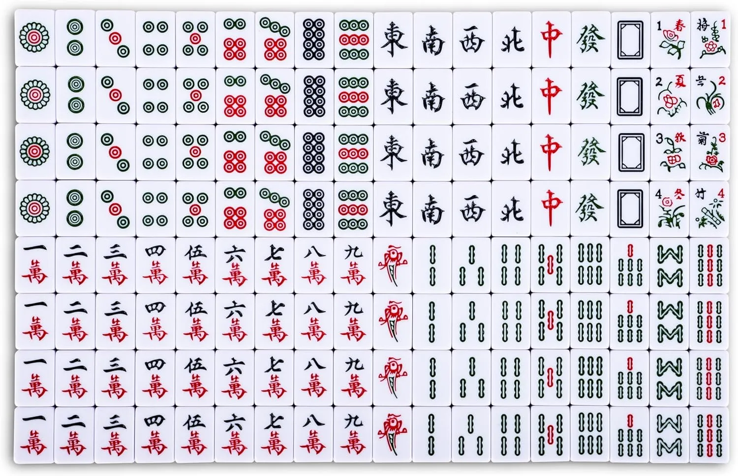 drizzle Pink Travel Mini Mahjong Set 20mm with Instructions - Portable 146 Tiles - for Beginners with 4PCS Racks 2 Pounds - Chinese Mah-Jong Game 麻将