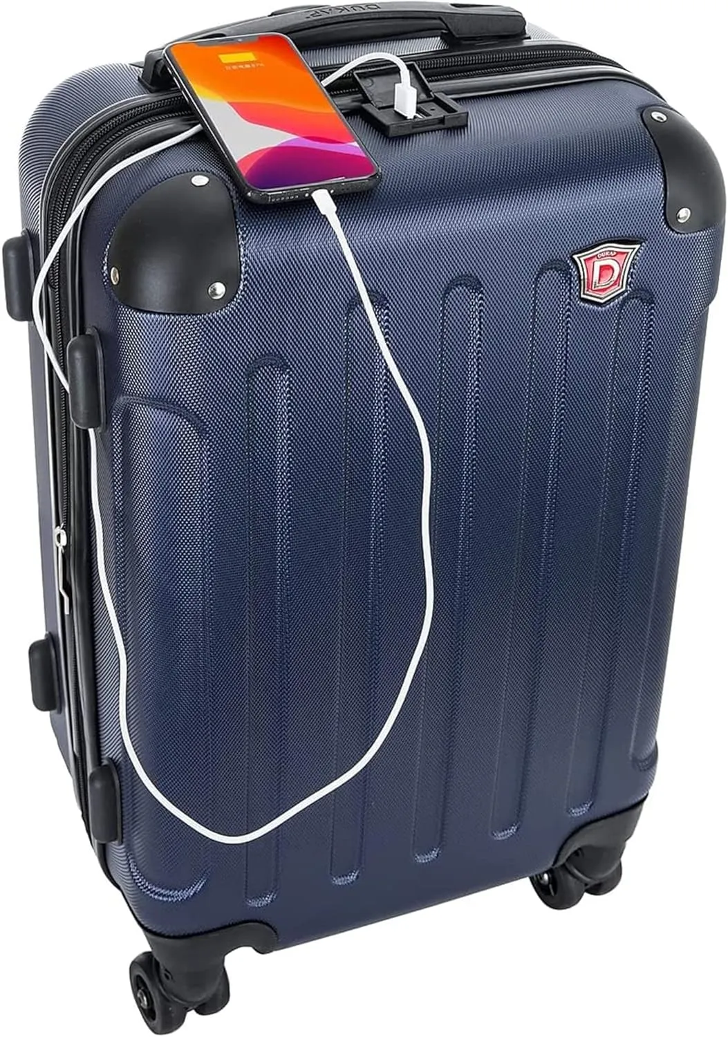 DUKAP INTELY Hardside Luggage Set with Spinner Wheel | Spacious Traveling Suitcases, Travel Suitcases with TSA Lock and Ergonomic GEL Handle | 2 Piece Set (20"/32") | Blue
