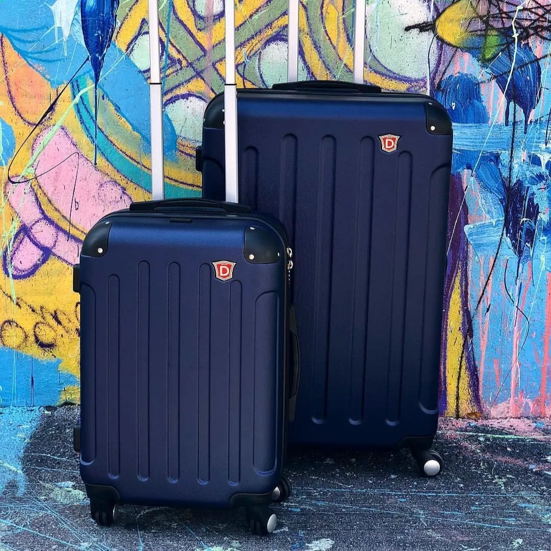 DUKAP INTELY Hardside Luggage Set with Spinner Wheel | Spacious Traveling Suitcases, Travel Suitcases with TSA Lock and Ergonomic GEL Handle | 2 Piece Set (20"/32") | Blue