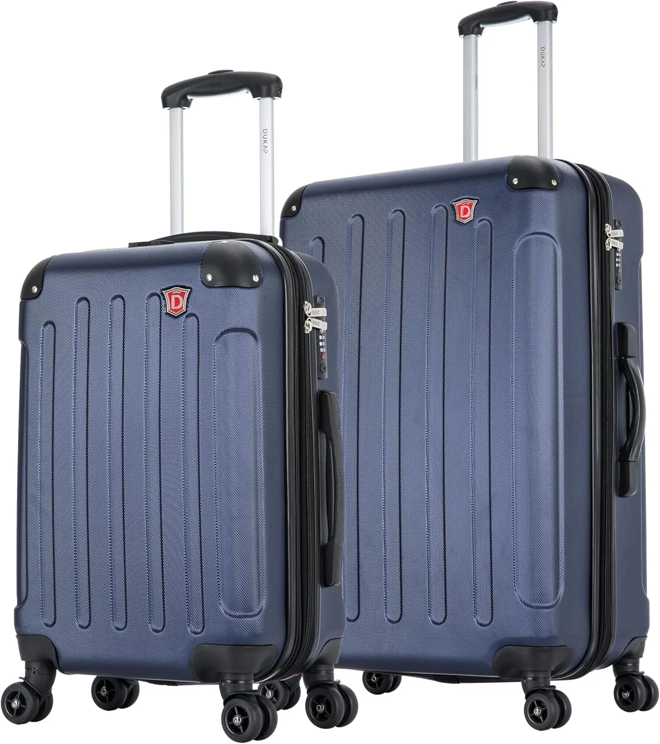 DUKAP INTELY Hardside Luggage Set with Spinner Wheel | Spacious Traveling Suitcases, Travel Suitcases with TSA Lock and Ergonomic GEL Handle | 2 Piece Set (20"/32") | Blue