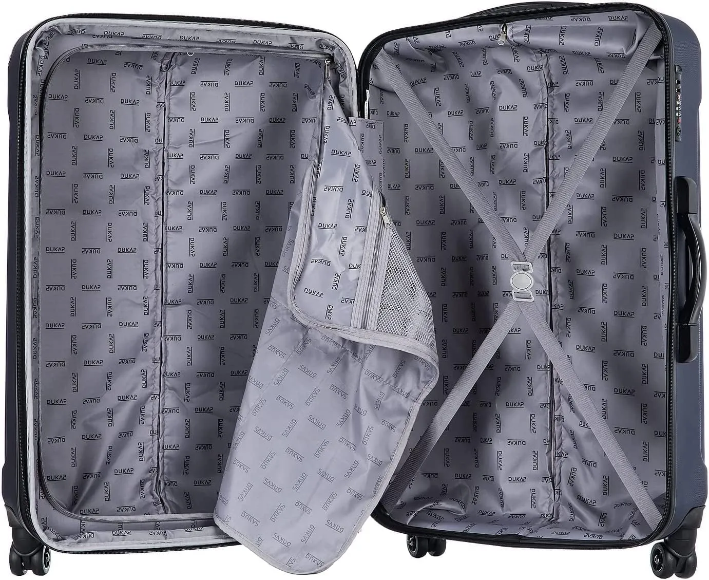 DUKAP INTELY Hardside Luggage Set with Spinner Wheel | Spacious Traveling Suitcases, Travel Suitcases with TSA Lock and Ergonomic GEL Handle | 2 Piece Set (20"/32") | Blue