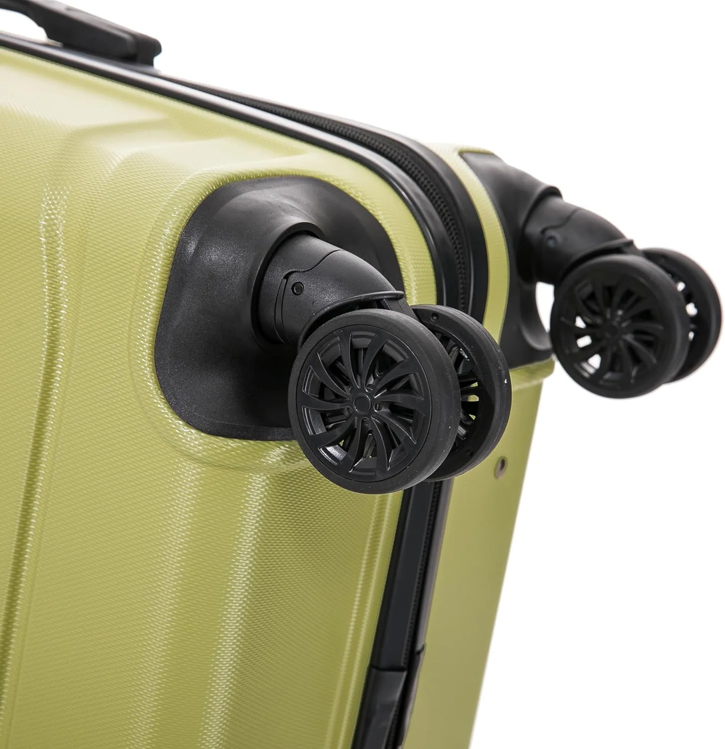 DUKAP SENSE Hardside Luggage with Spinner Wheels | 28 in Durable Lightweight Large Checked Suitcase for Travel | Zipper Clouser Suit Case with Gel Handles and Trolley | Green