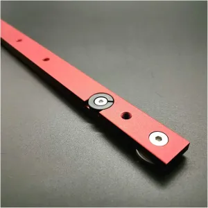 Durable T Tracks Hardware Red Woodworking T Slot Slider Practical Pusher Modification Metal Miter Tool Bar Limit Woodworking Machinery Accessories(Red 650mm)