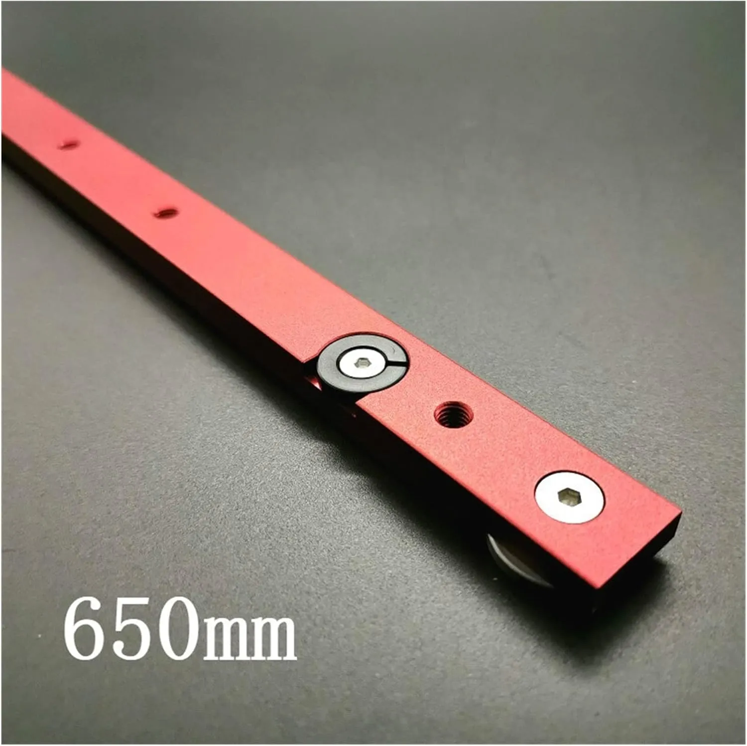 Durable T Tracks Hardware Red Woodworking T Slot Slider Practical Pusher Modification Metal Miter Tool Bar Limit Woodworking Machinery Accessories(Red 650mm)