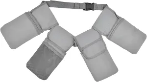 Durably 16oz Gardening Tool Belt with 7 Pockets, Waist Belt, Spacious Pockets, Pouches, Breathable Material, Grey, for Garden