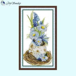 Easter Daisies Floral Patterns Cross Stitch Kits For Adults