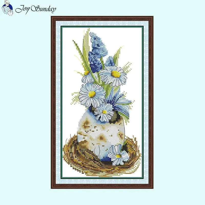 Easter Daisies Floral Patterns Cross Stitch Kits For Adults