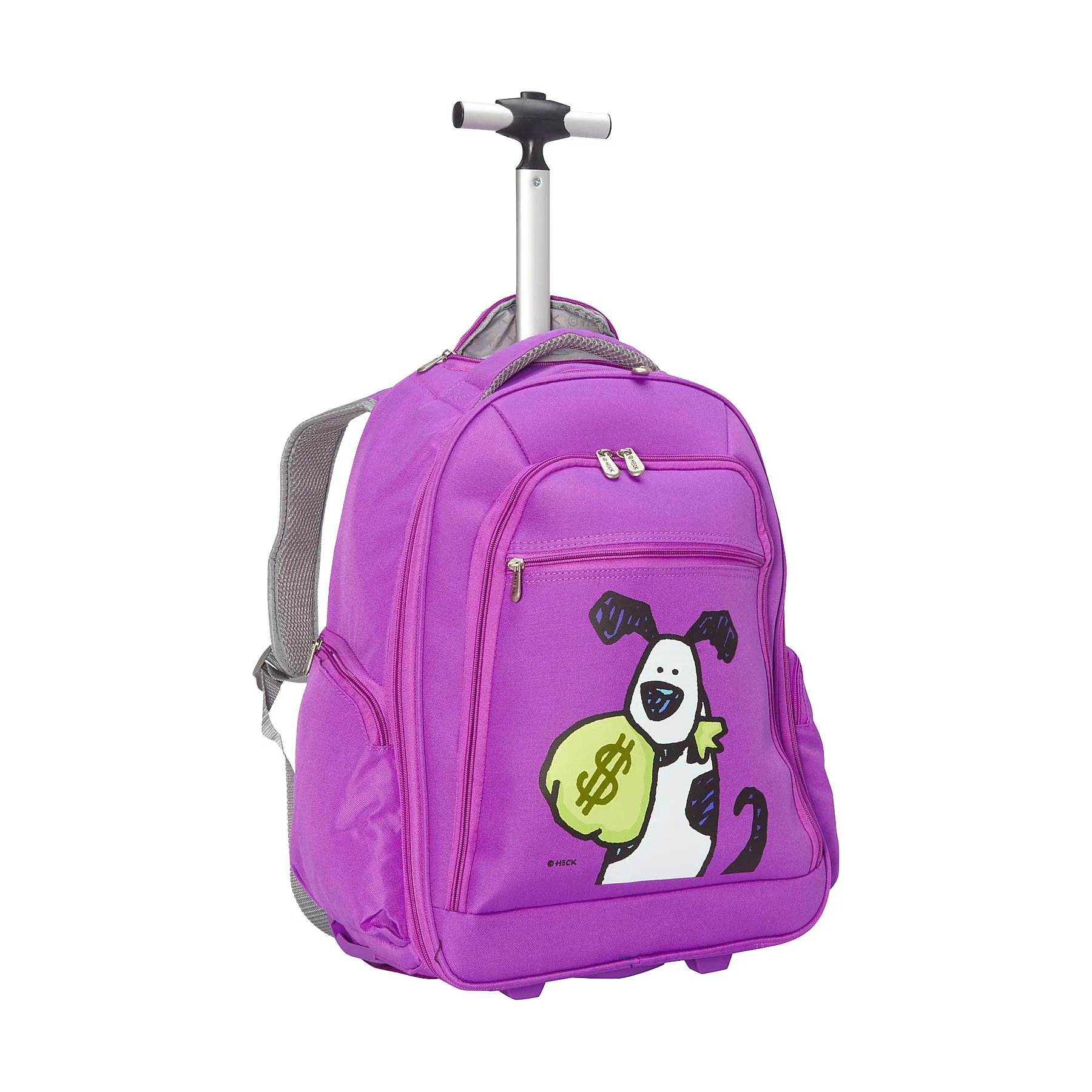 Ed Heck Lightweight 5-PC Spinner Luggage Set Purple-Money Doggie One Size U1