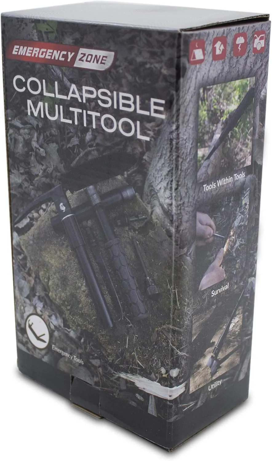 Emergency Zone 12-in-1 Collapsible Folding Shovel | Military 19.5 Inch Survival Shovel | Multitool with Carrying Case | Great for Hiking, Camping, Backpacking, Gardening, to Keep in Your Car | 2 Pack