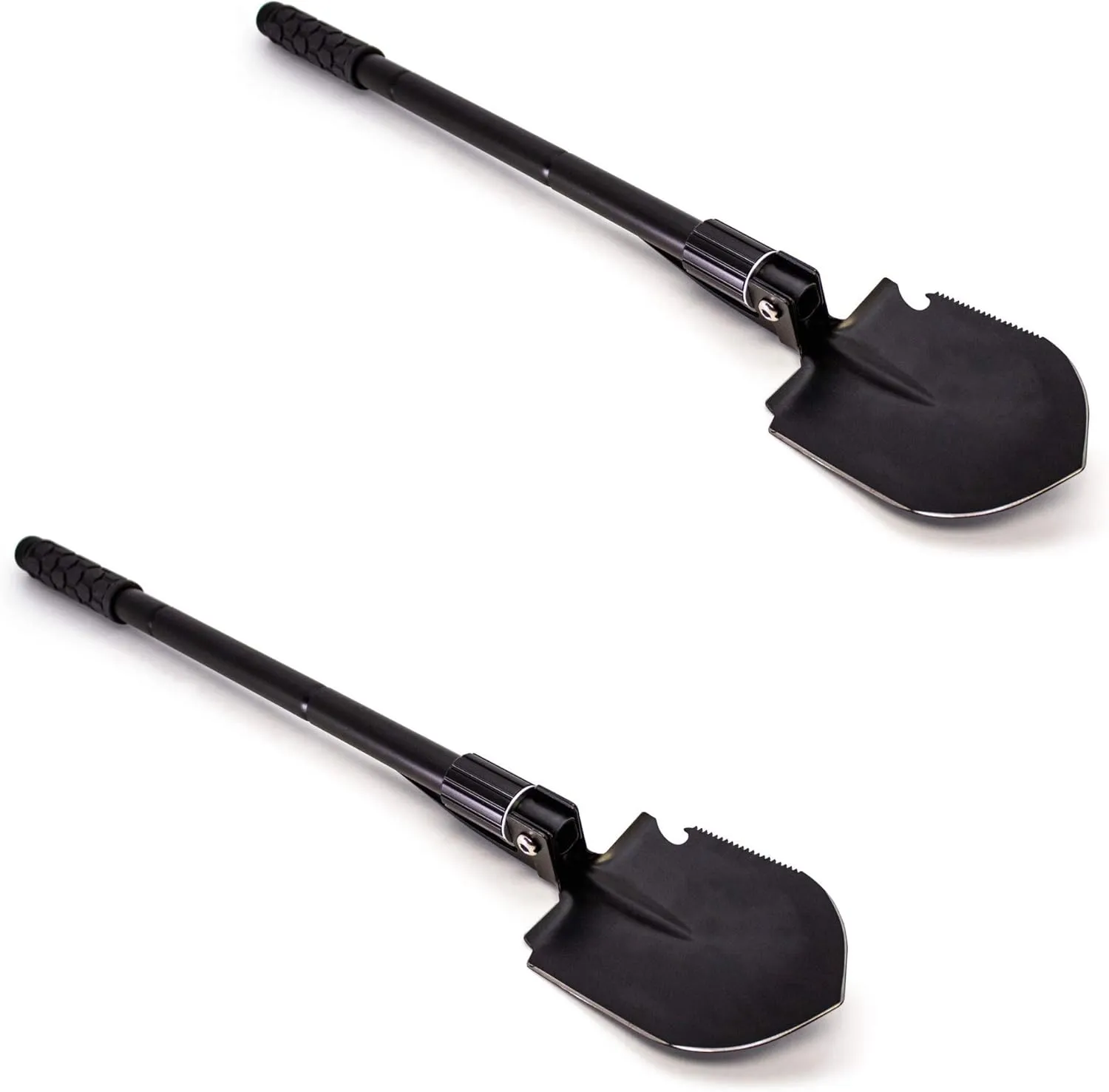 Emergency Zone 12-in-1 Collapsible Folding Shovel | Military 19.5 Inch Survival Shovel | Multitool with Carrying Case | Great for Hiking, Camping, Backpacking, Gardening, to Keep in Your Car | 2 Pack