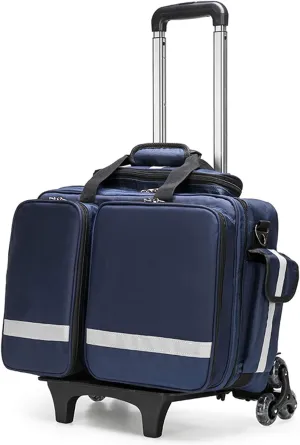 Empty Bag First Aid Portable Shoulder Bag Outdoor Emergency Survival Kit Multi-function Large capacity-Bag Only(Blue)