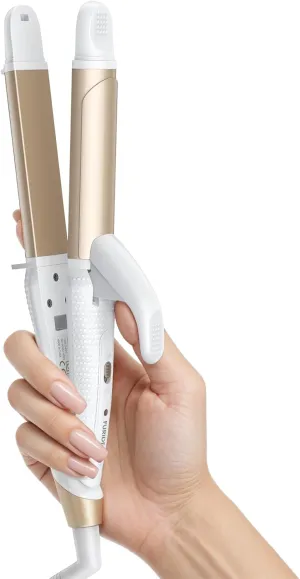 Europe Travel Curling Iron Mini: Dual Voltage Curling Iron for Traveling - Mini Travel Curling Irons 1 Inch with US Plug,Gold 450℉