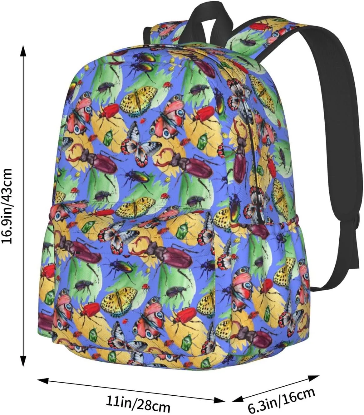 Exotic Beetle Wild Insect In A Watercolor Style Isolated Laptop Backpack Shoulder Bag Laptop Pack Travel Backpacks Commuter Back Pack Casual Daypack Bags With Side Pockets