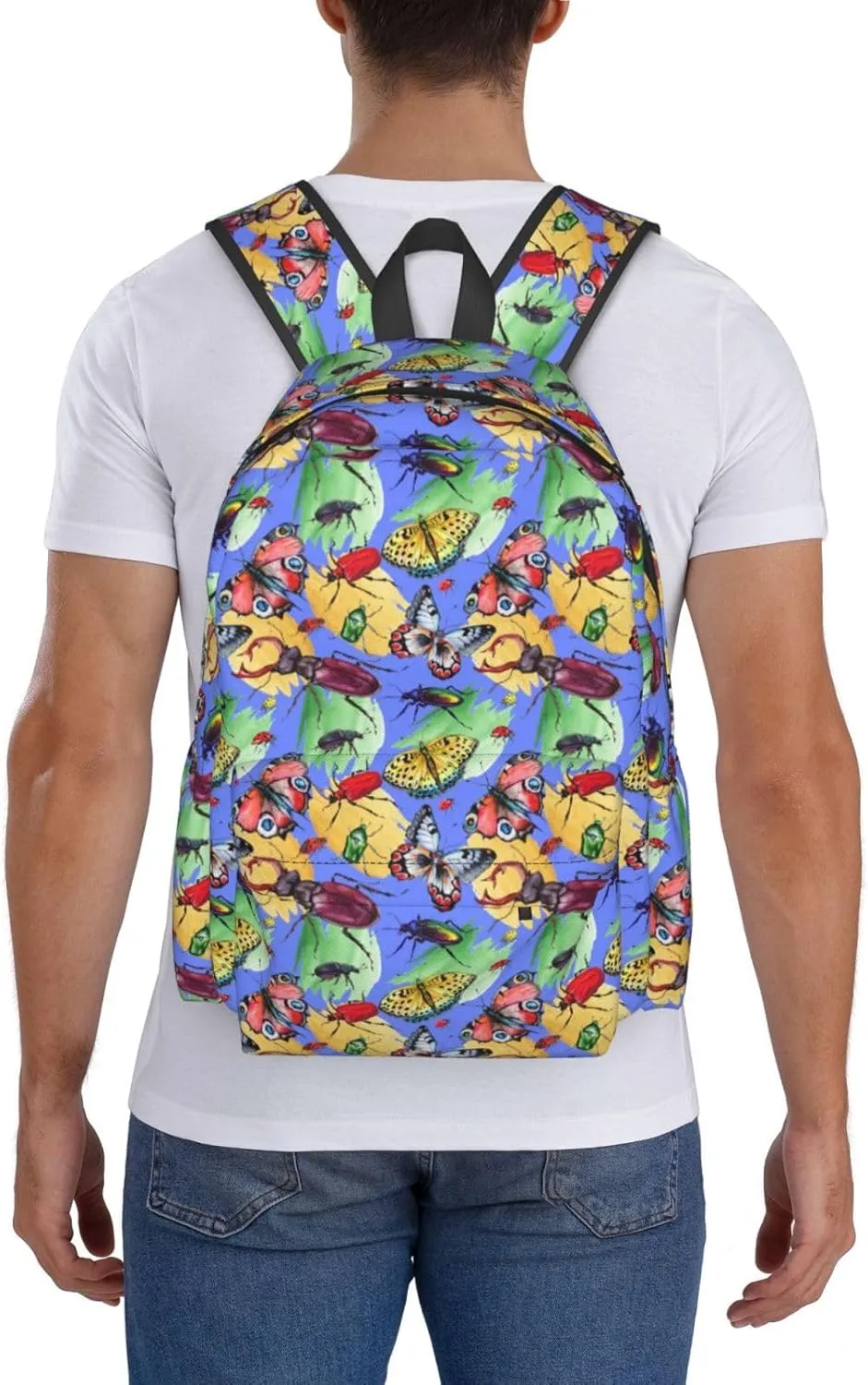 Exotic Beetle Wild Insect In A Watercolor Style Isolated Laptop Backpack Shoulder Bag Laptop Pack Travel Backpacks Commuter Back Pack Casual Daypack Bags With Side Pockets