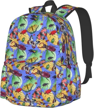 Exotic Beetle Wild Insect In A Watercolor Style Isolated Laptop Backpack Shoulder Bag Laptop Pack Travel Backpacks Commuter Back Pack Casual Daypack Bags With Side Pockets