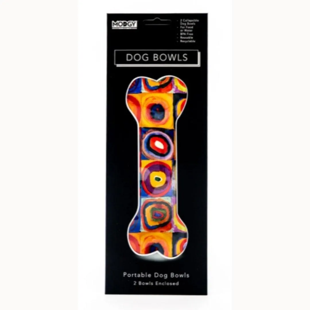Expandable Collapsible Dog bowls (Set Of 2) - Kadinsky Circles
