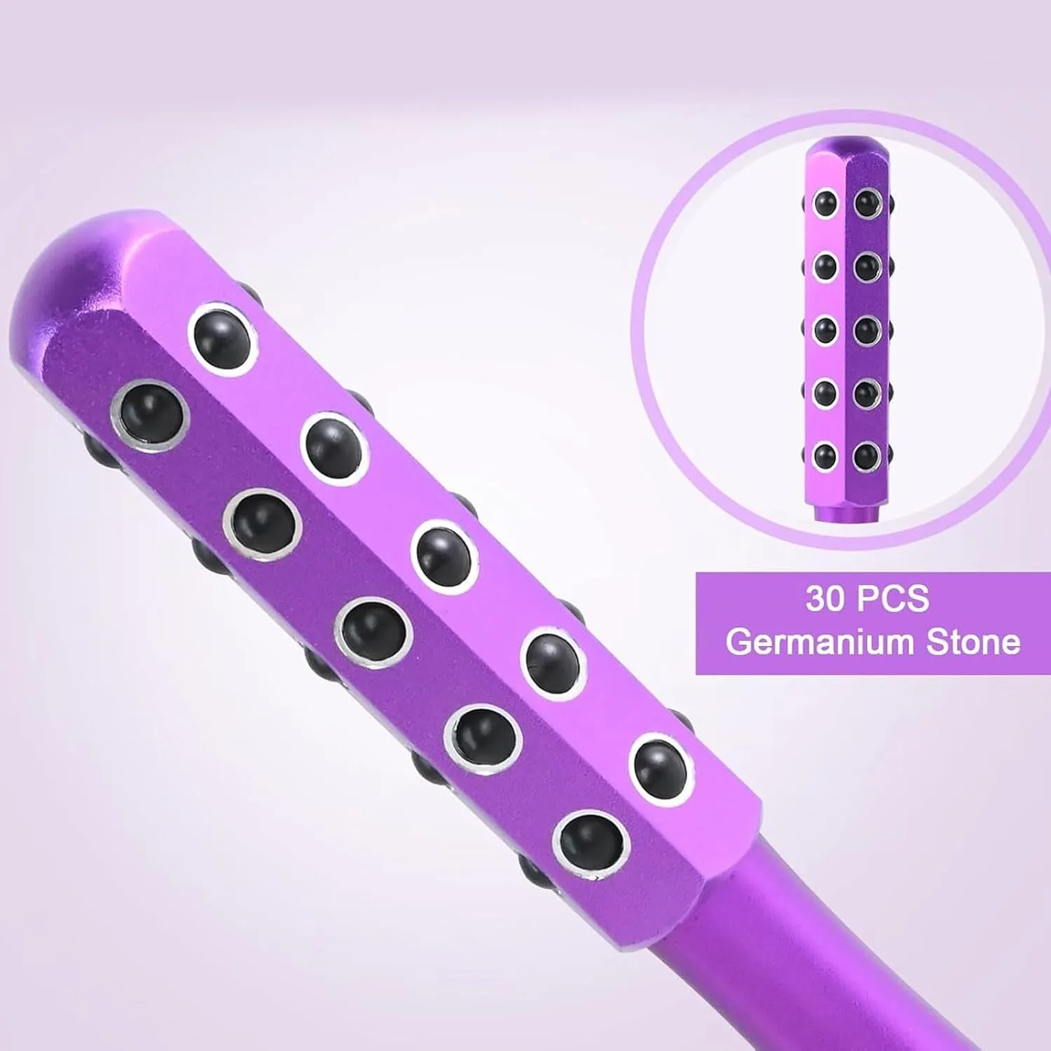 Facelift Pro Beauty Roller, Elarique Face Roller, Beauty Roller, Facial Massage Tool,Germanium Stone Face Roller for up Lifting and Skin Care (light pink)