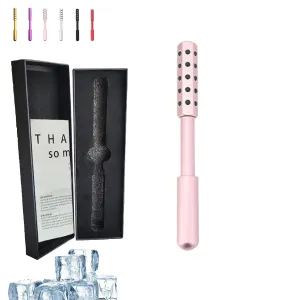 Facelift Pro Beauty Roller, Elarique Face Roller, Beauty Roller, Facial Massage Tool,Germanium Stone Face Roller for up Lifting and Skin Care (light pink)