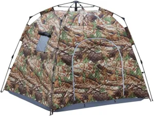 Family Tent Camping Tent Instant Pop Up 4 Season Tents Freestanding 4 Person for Backpacking Hiking Travel Climbing Outdoor Tent, Metal