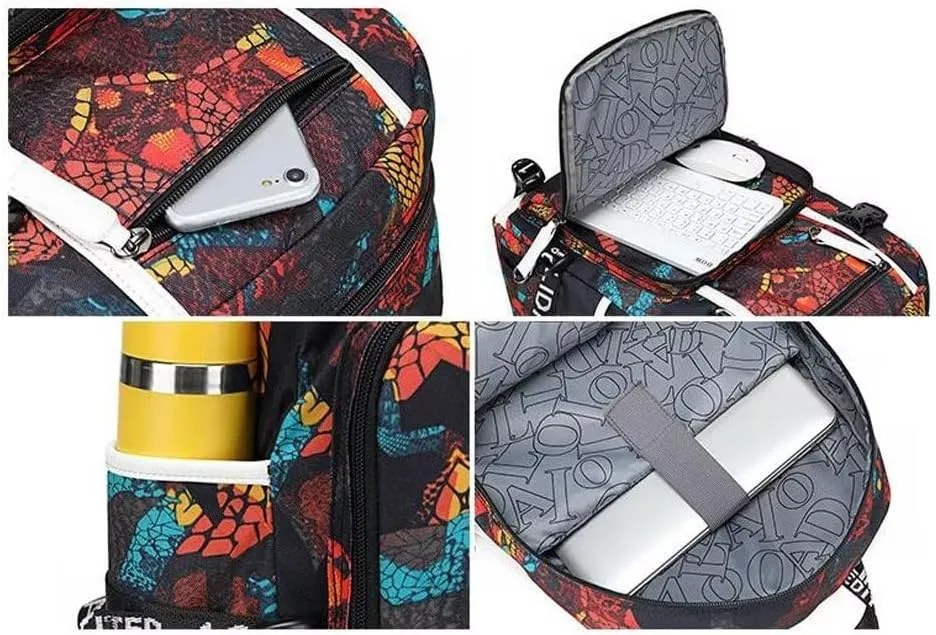 FANwenfeng Basketball Player 23 Luminous Backpack Travel Daypack Fans Bag (Style 8)