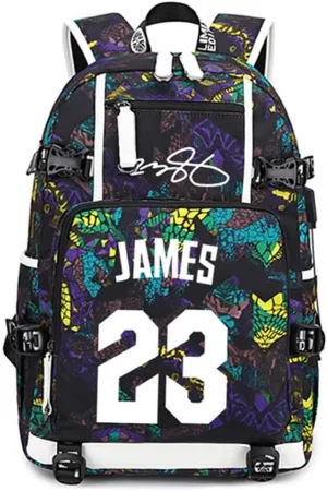 FANwenfeng Basketball Player 23 Luminous Backpack Travel Daypack Fans Bag (Style 8)