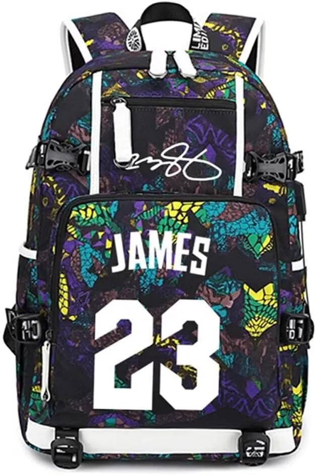 FANwenfeng Basketball Player 23 Luminous Backpack Travel Daypack Fans Bag (Style 8)