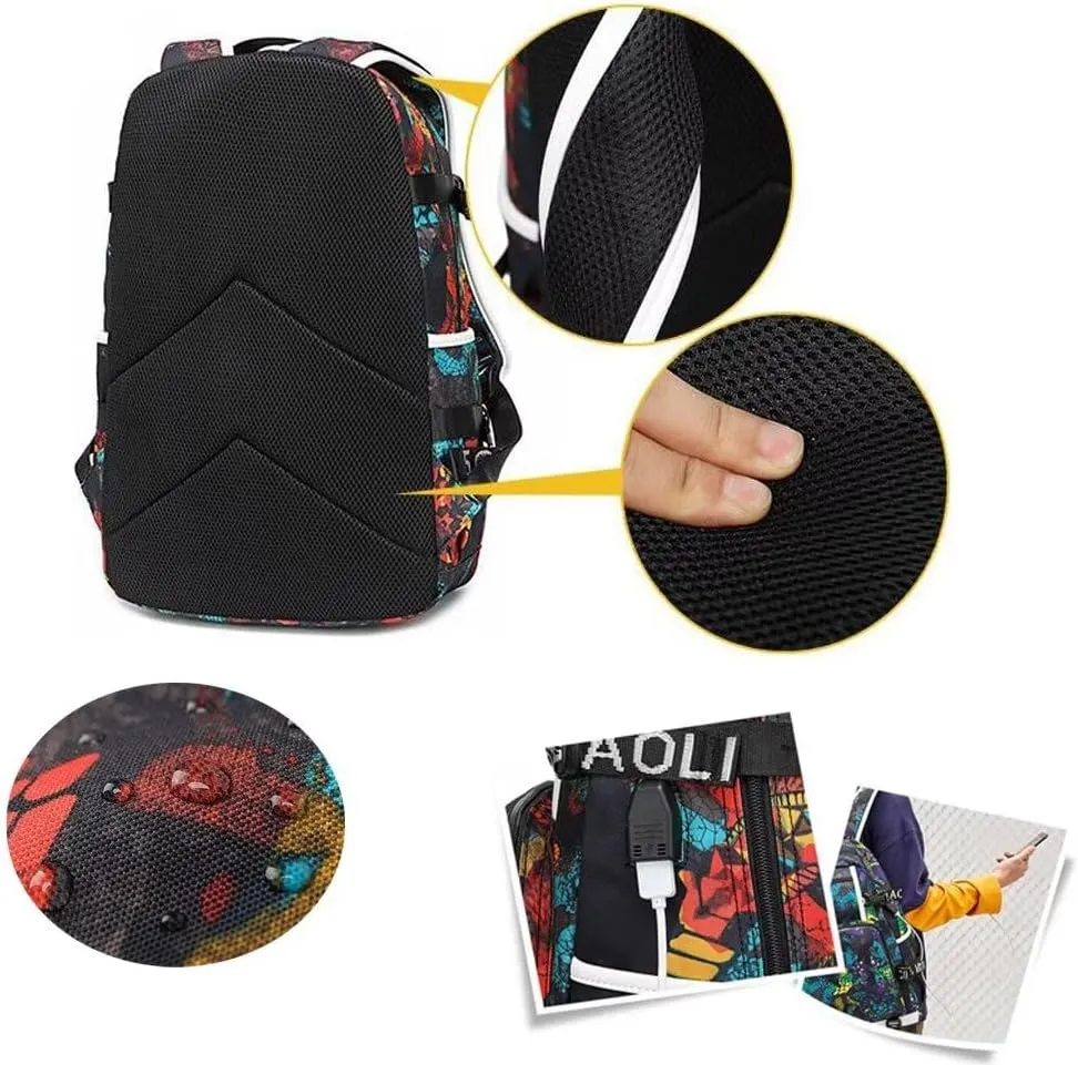 FANwenfeng Basketball Player 23 Luminous Backpack Travel Daypack Fans Bag (Style 8)