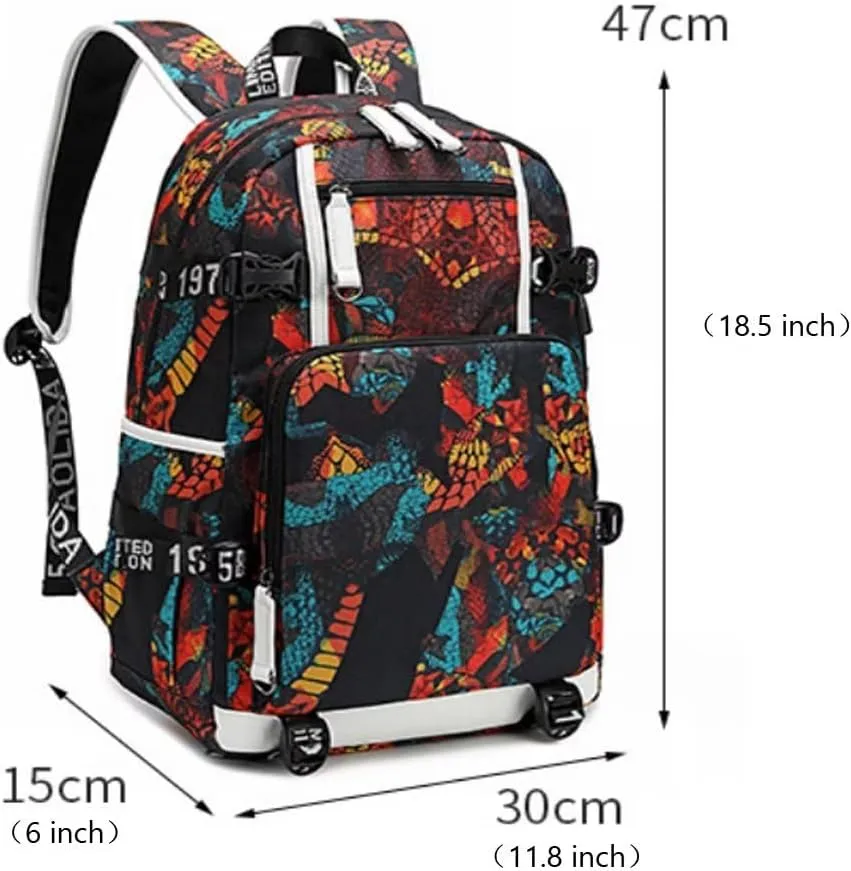 FANwenfeng Basketball Player 23 Luminous Backpack Travel Daypack Fans Bag (Style 8)