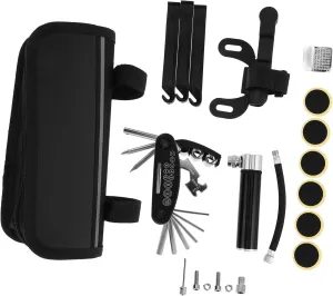 FAVOMOTO 1 Set Compact Bicycle Repair Kit with Mini Pump Tire Levers and Puncture Patch Tools for Road and Mountain Bikes Portable Bike Maintenance