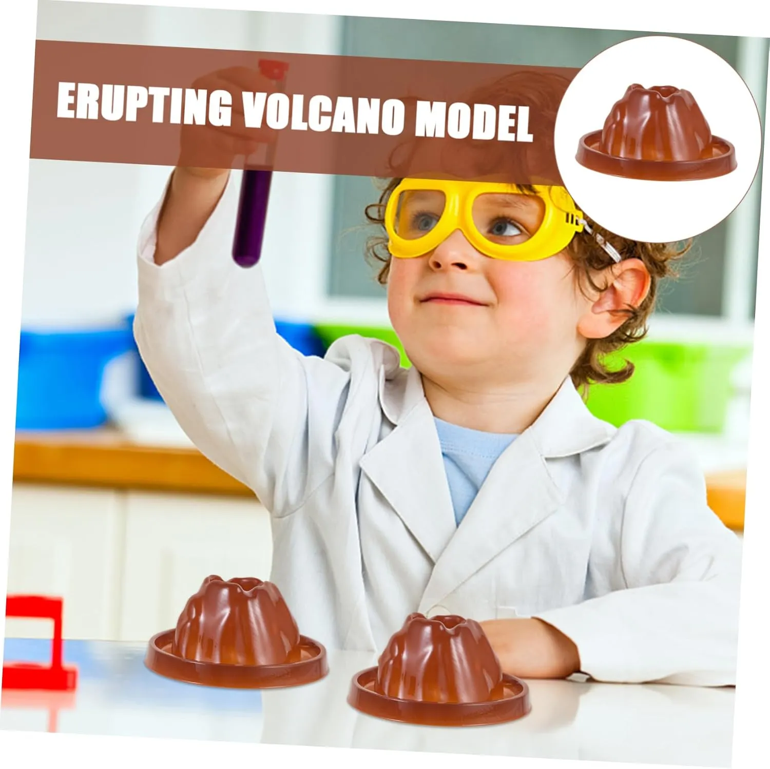 FAVOMOTO 30pcs Volcano Eruptions Science Models DIY Kits for Hands Learning Compact Volcano Shells for Educational Experiments Safe and Crafting Accessories