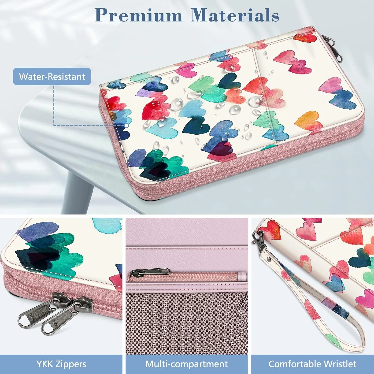 Fintie Family Passport Holder Wallet, RFID Blocking Travel Document Organizer Clutch Bag Credit Cards Case Cover for Women Men