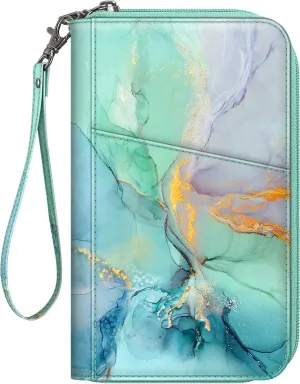 Fintie Family Passport Holder Wallet, RFID Blocking Travel Document Organizer Clutch Bag Credit Cards Case Cover for Women Men