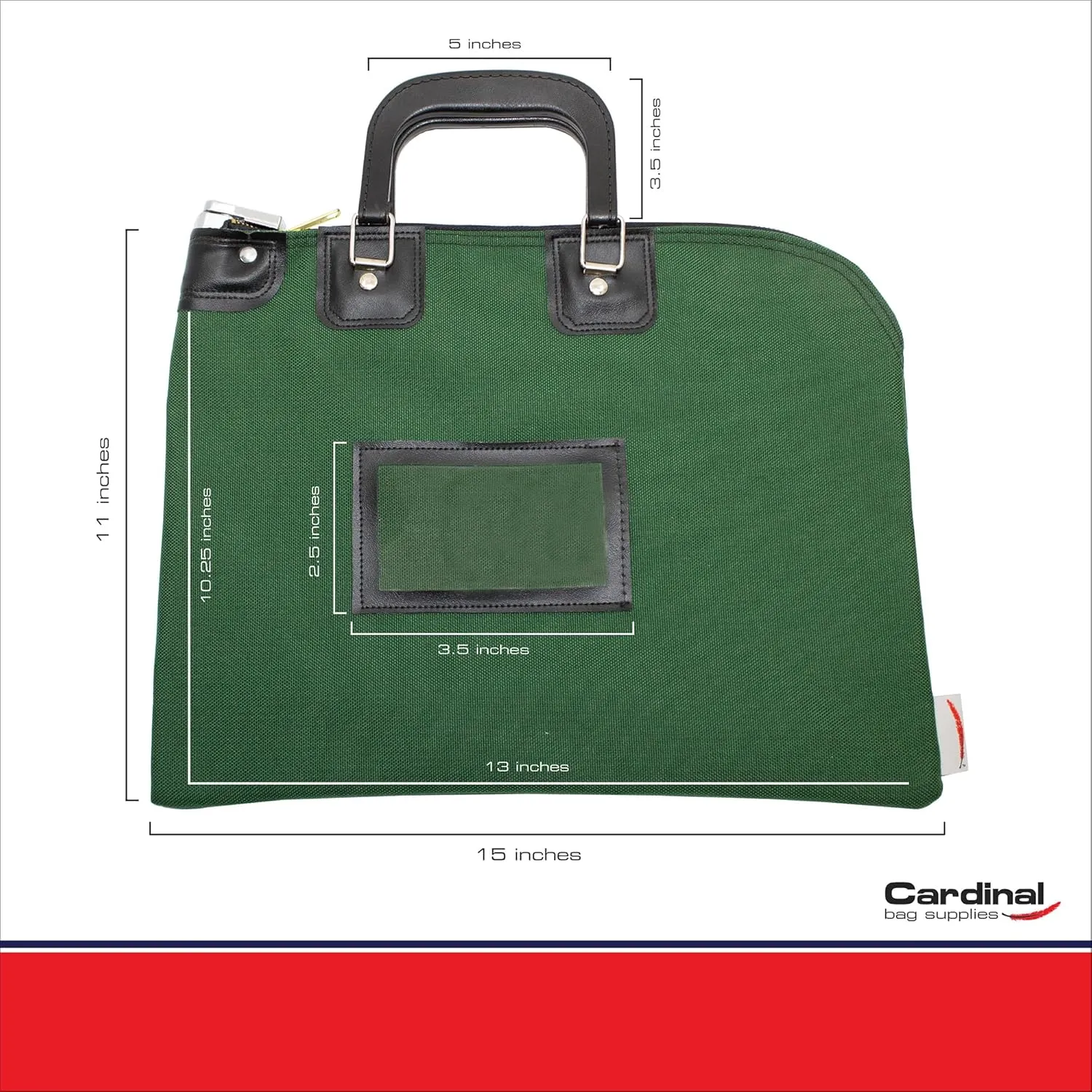 Fire Resistant Security Money Bag with Lock, 15 x 11 Inch (Forest Green)