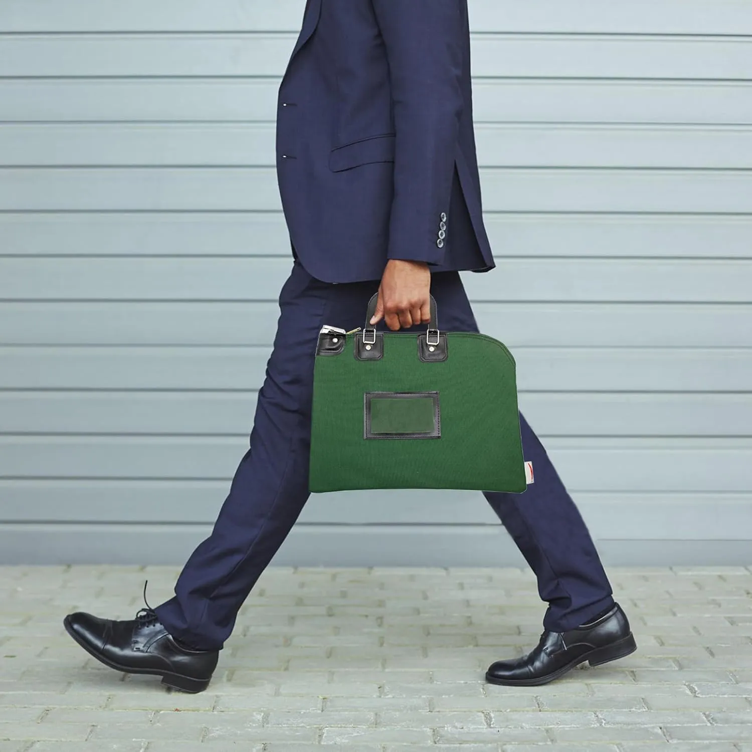 Fire Resistant Security Money Bag with Lock, 15 x 11 Inch (Forest Green)